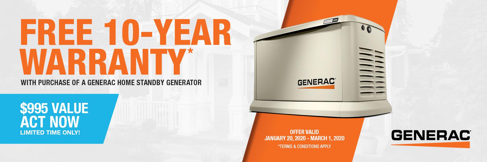 Homestandby Generator Deal | Warranty Offer | Generac Dealer | Williamsburg, VA